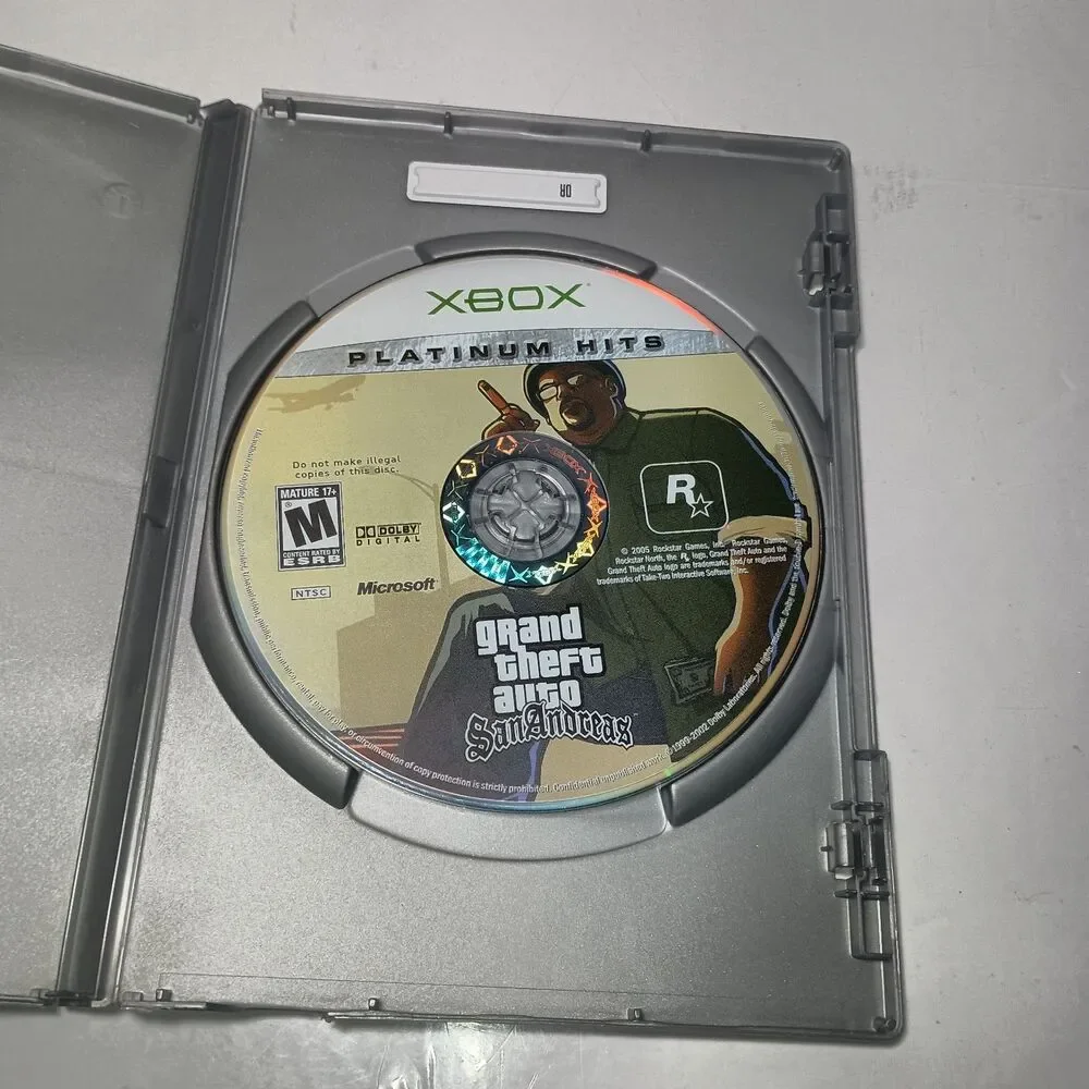 Grand Theft Auto San Andreas Platinum Hits - Microsoft Original Xbox No Manual